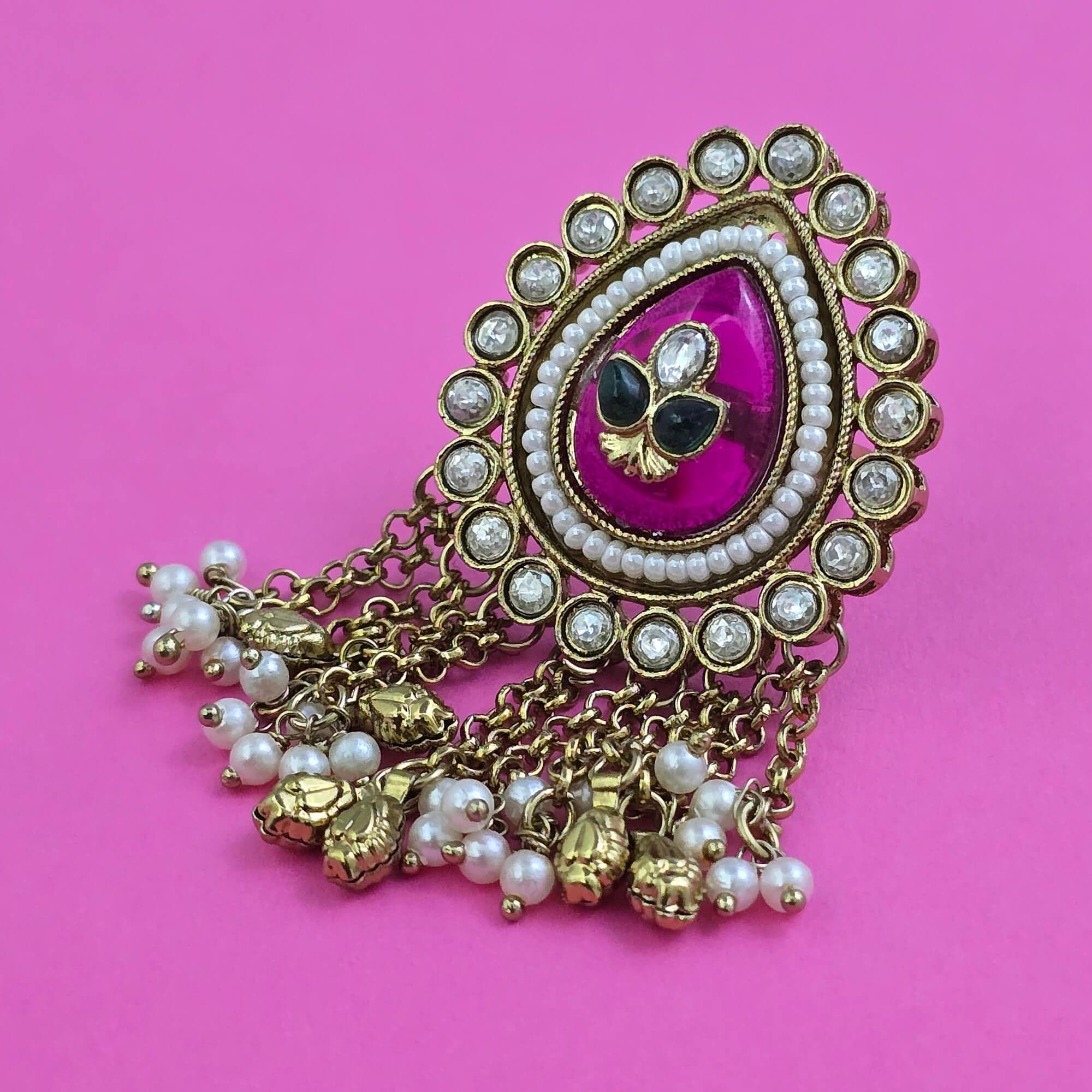Estelle Ring in Ruby, size Adjustable